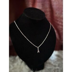 Elegant Silver Initial Necklace